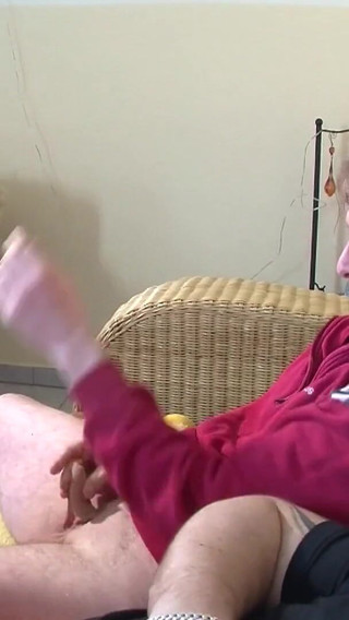 3some fuck with a sexy German mature blonde in high heel boots and leather corset