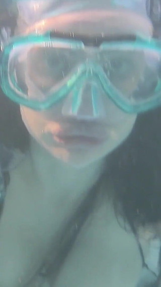 Holding Breath Underwater in Pool, Masturbation and Orgasm
