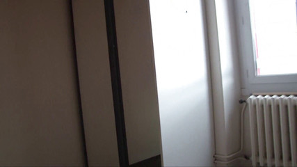 Young college girl in high stockings try to study but she has a hot distraction