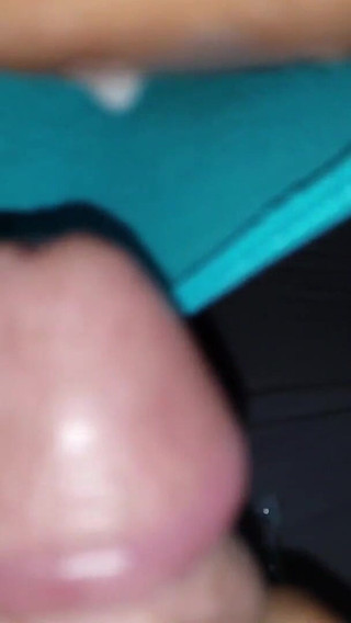 My wife getting a cumshot loaded in her pussy inside her panties