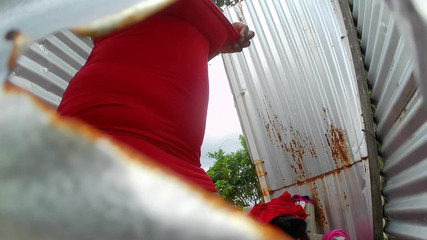 Three Girls an Outdoor Booth