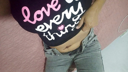 The Cute Slut in Her Fantasy!! Before Going to Sleep She Can't Miss the Little Fingers in Her Wet Pussy and Her Tongue in Her Ti