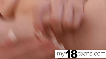 MY18TEENS – Babe masturbate wet pussy glass dildo