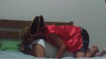 Wife Cuckolding with the Pirate, Being Submissive, Slaps Hurt, but It Feels Good! Even More with Cumshoting in My Ass!