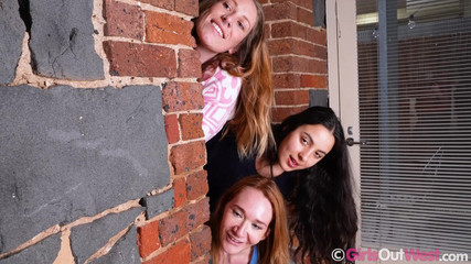 Two Busty Redheads and One Long Haired Brunette Pleasure Each Other in the Bathtub