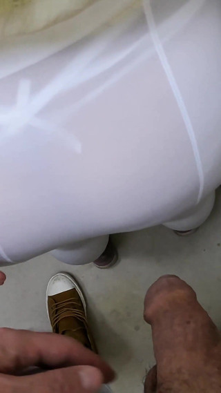 Stranger Horny MILF Touch My Dick in Subway - Cock Rubbing Handjob in Train