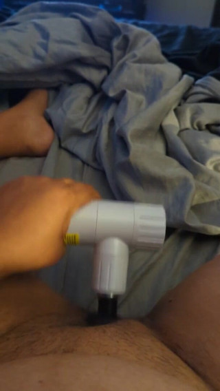 Massage Gun in My Pussy, Quietly Watching Porn