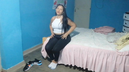 Young College Girl Comes Home Tired and Has to Please Her Perverted Stepfather with a Sexy Dancer so He Can See Her Big Ass