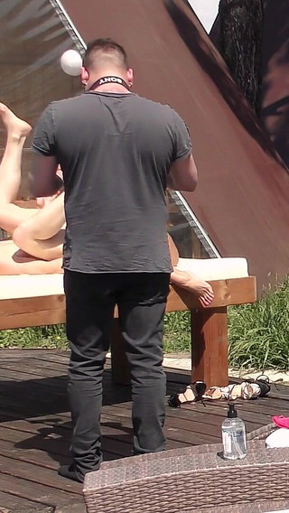 Bts, Two Hot Girls Fucked Hard in the Ass in Naturist Camping.