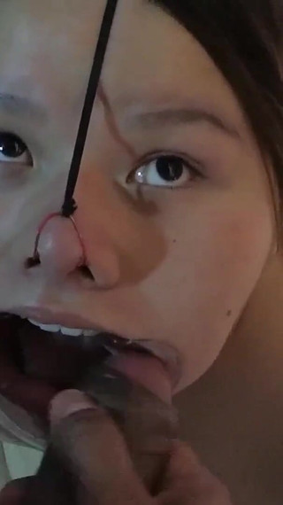 With the Cock in the Face and the Cum in the Eyes