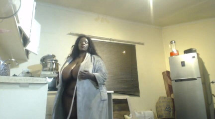 Ebony SSBBW Teasing and Masturbating