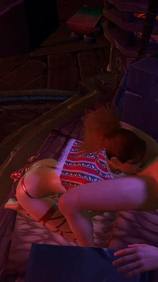Sexy Elf Girl Sucks Santa's Dick on Her Knees