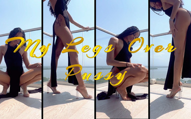 My Legs Over Pussy- Ebony Femdom Goddess Rosie Reed Pussy Denial with Her Long Legs