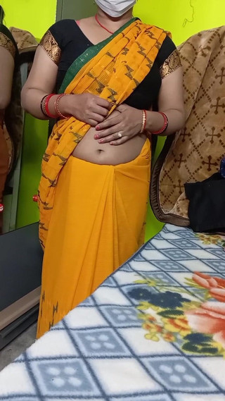 Indian Beautiful Bhabhi Removing Her Sari.