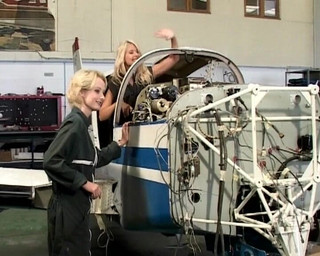 Three French Lesbian Babes Having Fun at Airport