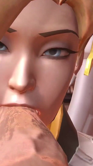 Mercy blowjob. Overwatch parody