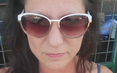 Naughty American MILF Plays in the Stall at the Bar