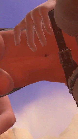 Lara Croft takes a giant cock in the ass: Tomb Raider parody