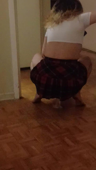 Schoolgirl Dildo Practice Run