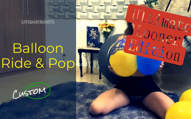 Looner Yellow & Blue Balloons Blow and Pop