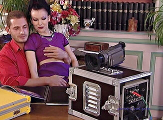 Anal secretary in stockings