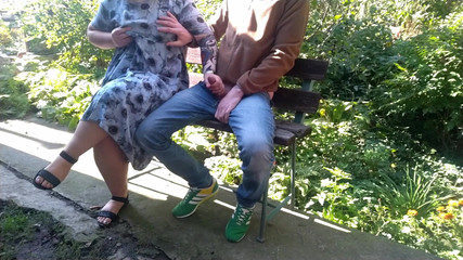 Mother-in-law, Please Make Me Cum Outside in the Park