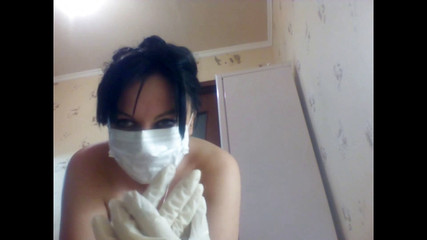 Giant doctor will crush your tine body with her "latex" hands and her big naked body