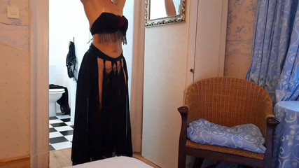 Selena's Posing and Sex Games Half Clothed in Heels