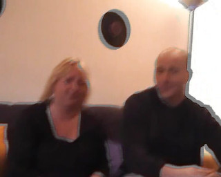 A fat German blonde pleasing two hard and loaded cocks in POV