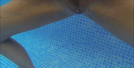 underwater striptease, removing my bikini in the water & playing around naked in the swimming pool