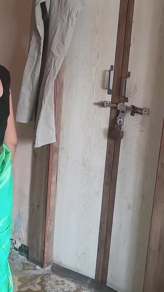 Indian Wife Getting Ready in Green Saree. Part 1