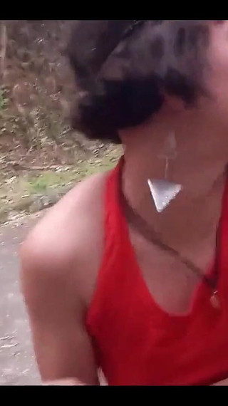 Sweet Teen Was Peeing Outdoor and Had to Suck a Big Dick