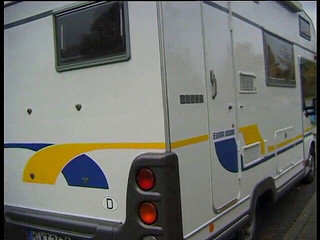 Ebony hottie fucked by two cocks