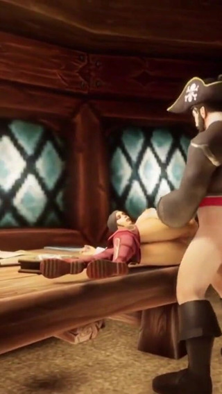 Polishing the captains main mast