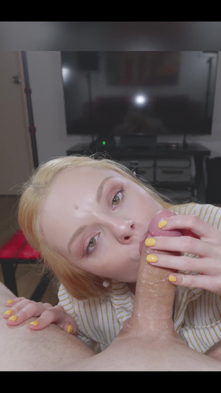 Getting My Face Covered with Cum After Sucking That Cock Hard