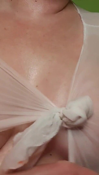 Big Tits Oiled and Dildo Fuck and Nipple