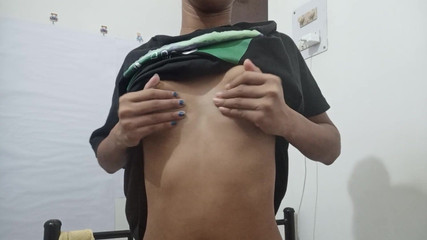 Girlfriend Masturbating in Front of the Mirro