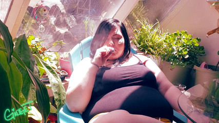 Slow sexy smoke and cum in the sun