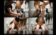 Real Amateur Couple Fucking in an Airport Bathroom