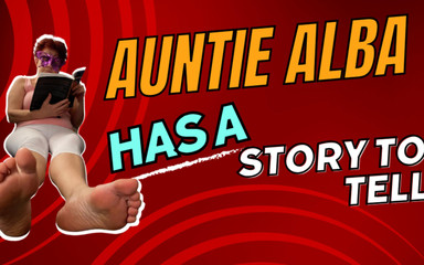 Mature Housewife Storyteller with Feet