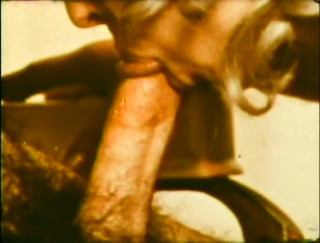 Vintage small tits blonde in a hardcore threesome