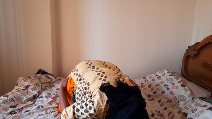 Huge Ass & Huge Hanging Boobs Stepmom Help Her Step Son by Fucking Him