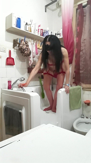 Hair Removal and Squirt with a Brush