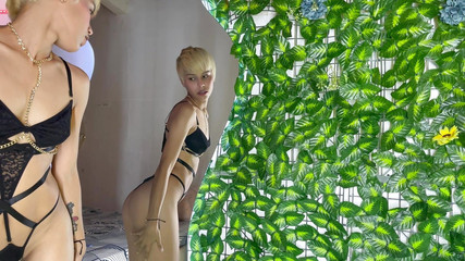 Blonde in Very Hot Oil Masturbates in Her Room While There Is No One at Home.