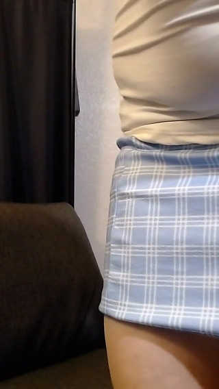 Mini Skirt Sexy Tease Flashing