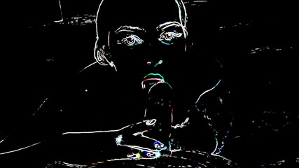 Sweet girl does a blowjob