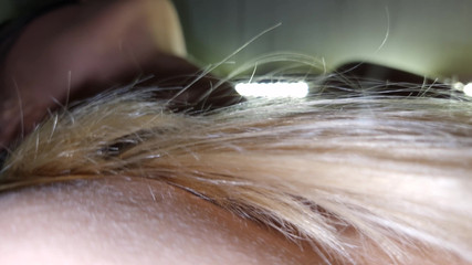 Giantess, Fine Hairs, Muscles Close-up