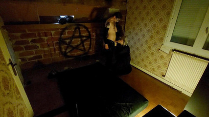 Hot gothic girl dominated by a mysterious man-Male domination and female submission, soft sensual BDSM- First point of view