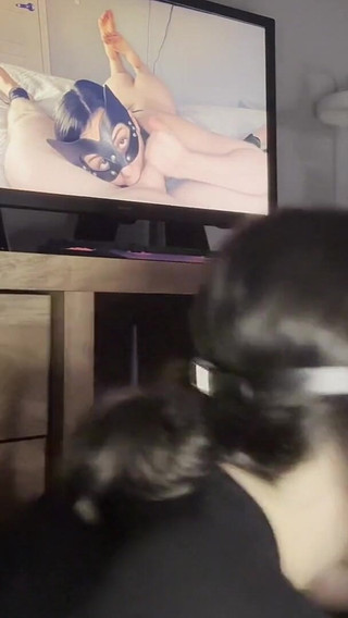 Caught Watching Porn and Sucked off Until He Gave Me a Huge Oral Creampie!