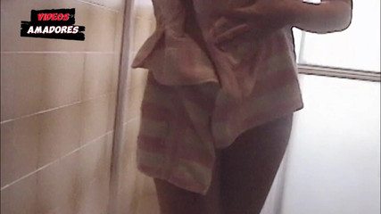 Hot blonde in the shower